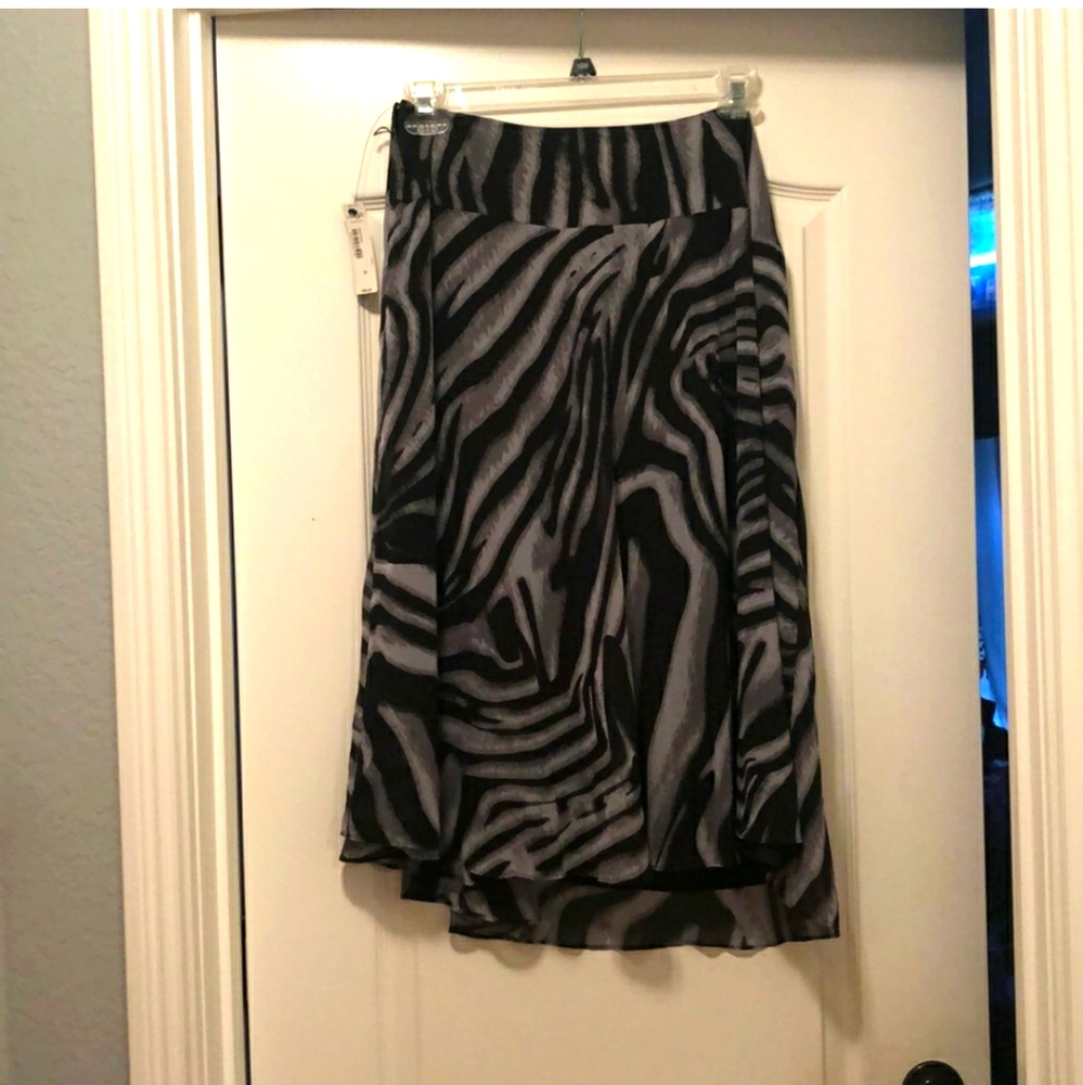 Abstract striped, flowy, skirt
